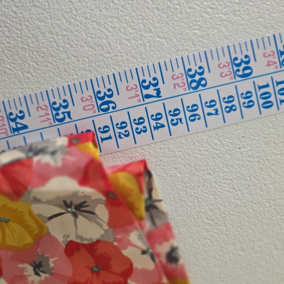 Boden Silk Floral Poppy Print Cap Sleeve Pleated Shift Dress Pink Yellow US 8 - Picture 7 of 9